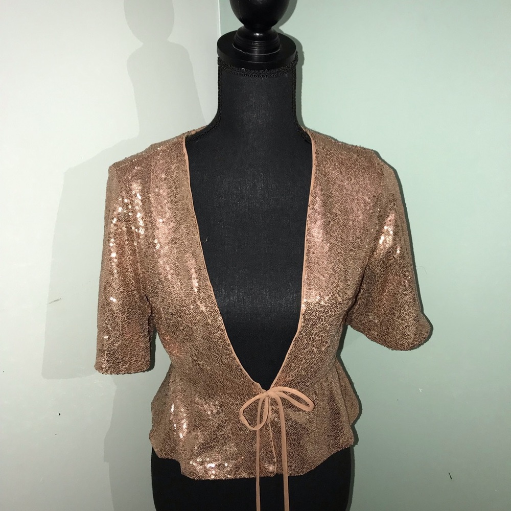 sequin bolero shrug